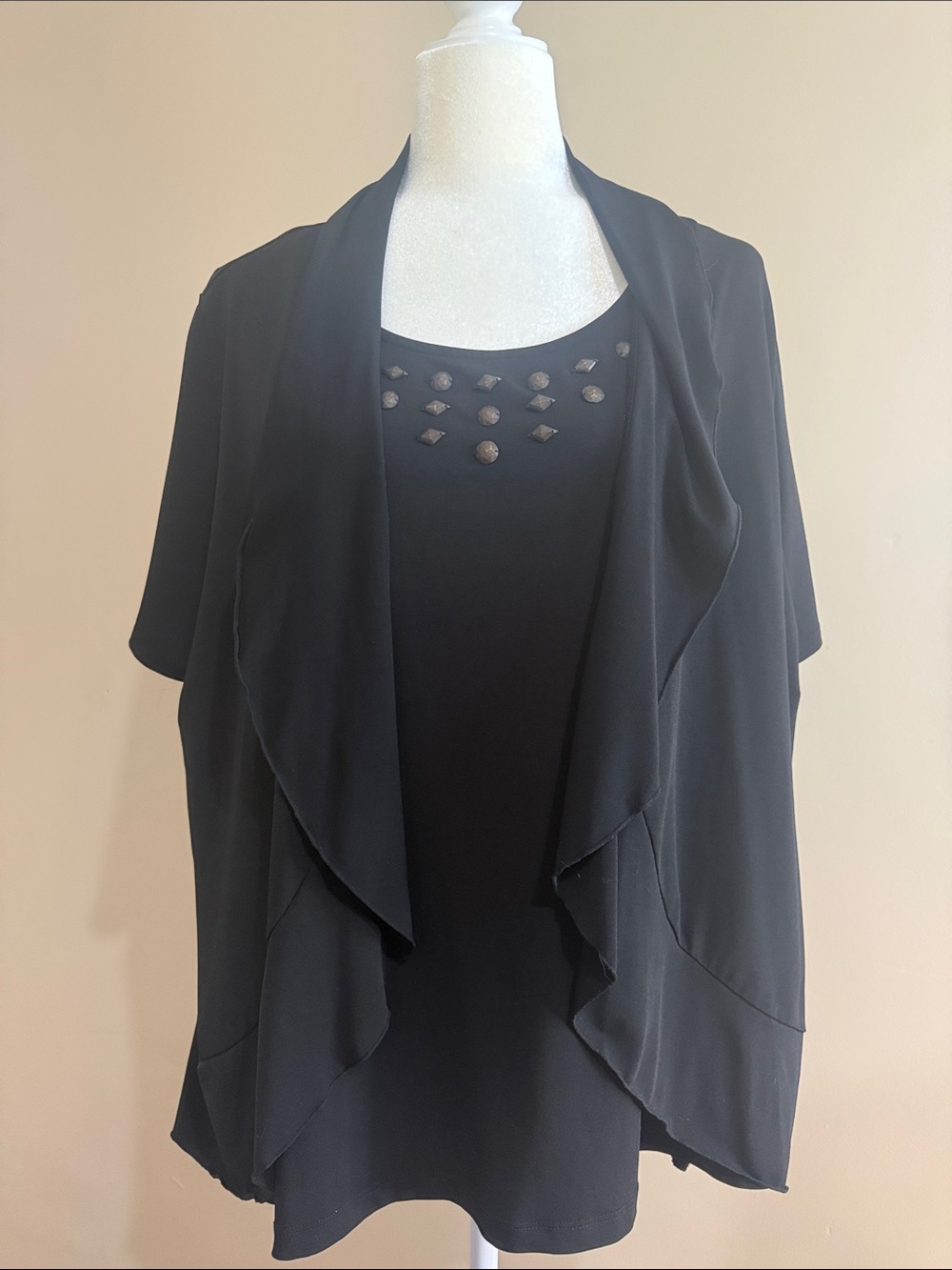 ESSENTIALS Black Plus Size 2X Top